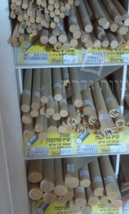 פרופילי עץ עגול | מוטות עץ עגולים מרופה