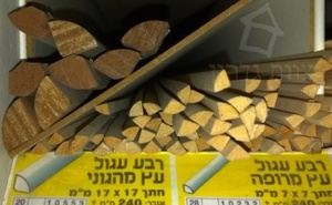 פרופילים עץ רבע עגול אורך 2.4 מטר