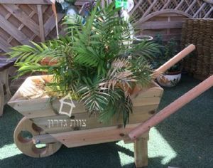 מריצה מעץ מלא מסיבי אדנית שתילה גדולה