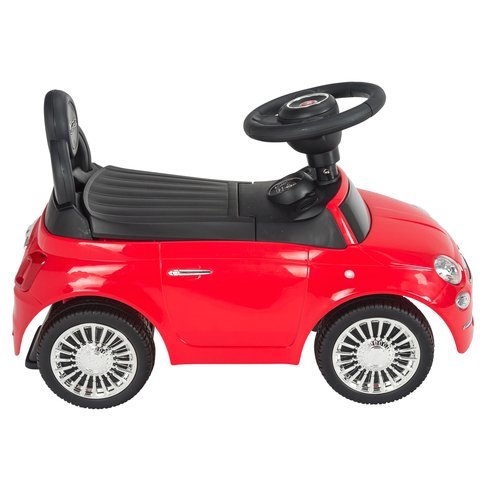 בימבה עם הגה בדמות פיאט Fiat 500 עם אפקטים קוליים ותא אחסון - אדום