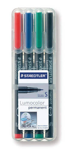 סט טוש XB פרמננט 4 יח' STAEDLER