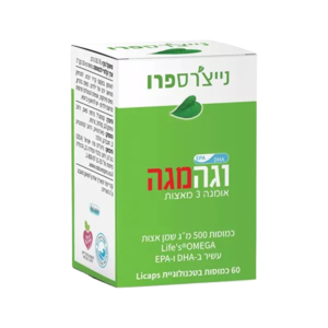 וגה מגה אומגה 3 צמחית | שמן אצות | 60 כמוסות |