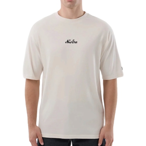 חולצה NEW ERA מידות XS-XXL לגברים בגוון שנהב