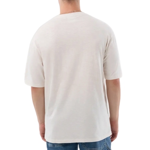 חולצה NEW ERA מידות XS-XXL לגברים בגוון קרם עם לוגו זהב