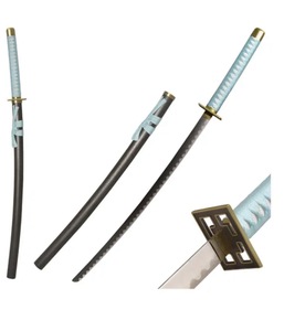 קטאנה דקורטיבית עם ידית תכלת ונדן שחור | Decorative Katana with Light Blue Handle & Black Scabba