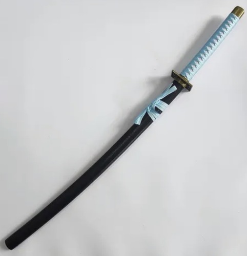 קטאנה דקורטיבית עם ידית תכלת ונדן שחור | Decorative Katana with Light Blue Handle & Black Scabba