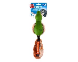 GIGWI גיגווי ברווז גומי ופרווה מצפצף ירוק