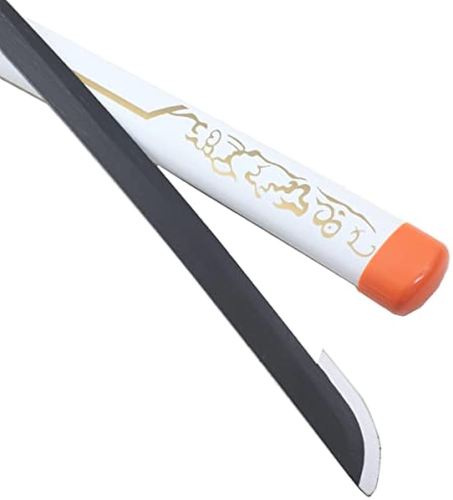 קטאנה דקורטיבית עם להב שחור ונדן לבן | Decorative Black Blade Katana with White Scabbard