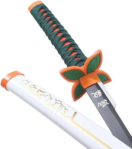 קטאנה דקורטיבית עם להב שחור ונדן לבן | Decorative Black Blade Katana with White Scabbard