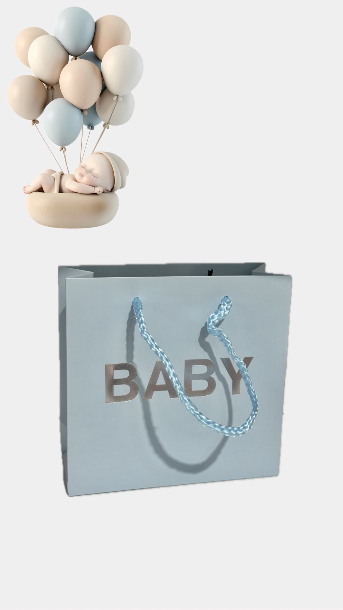 שקית BABY תכלת 14/15/6 ס"מ 