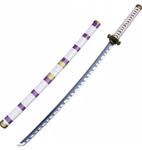 קטאנה דקורטיבית לבן וסגול בסגנון אנימה | White & Purple Anime Style Decorative Katana
