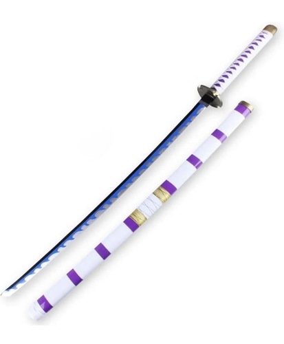 קטאנה דקורטיבית לבן וסגול בסגנון אנימה | White & Purple Anime Style Decorative Katana