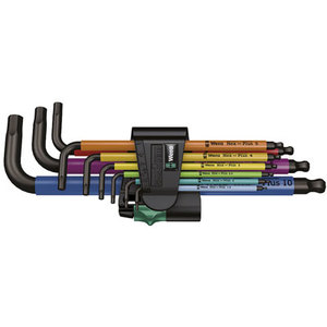 סט מפתחות L אלן כדורי צבעוני 9 חלקים מקט WERA 05073593001