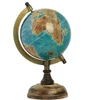 גלובוס שולחני בסיס שילוב מתכת עץ Vintage Decor Globe - קוטר 20 ס"מ 