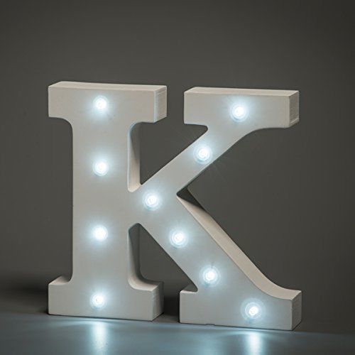 מנורת לילה עם תאורת לד LED מעוצבת בצורת האות K Smiling Faces - Smiling Faces - מנורת לילה