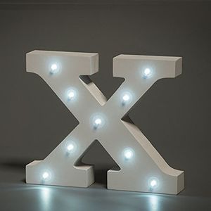 מנורת לילה עם תאורת לד LED מעוצבת בצורת האות X