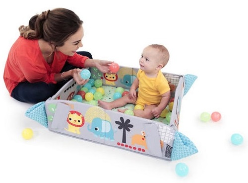 אוניברסיטה עם משטח פעילות ובריכת כדורים 5 ב 1 כולל 35 כדורי משחק