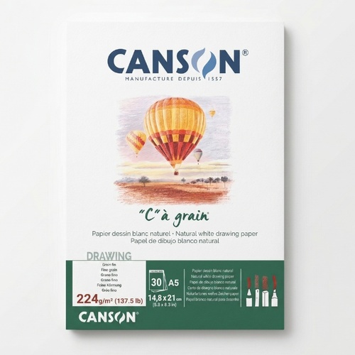 בלוק רישום 224 גרם 30 דף Canson C a Grain A5