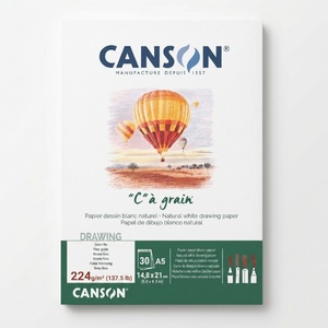 בלוק רישום 224 גרם 30 דף Canson C a Grain A5