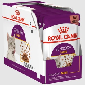מארז 12 יחידות - רויאל קנין Royal canin פאוץ' לחתול-סנסורי טייסט ברוטב 85 ג'