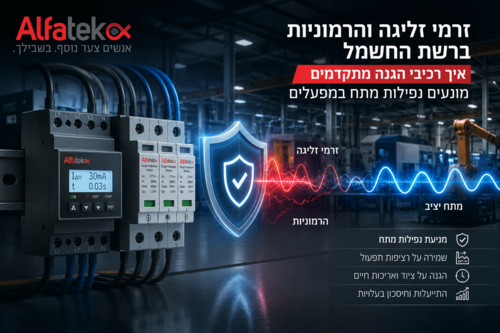 זרמי זליגה והרמוניות ברשת החשמל - איך רכיבי הגנה מתקדמים מונעים נפילות מתח במפעלים