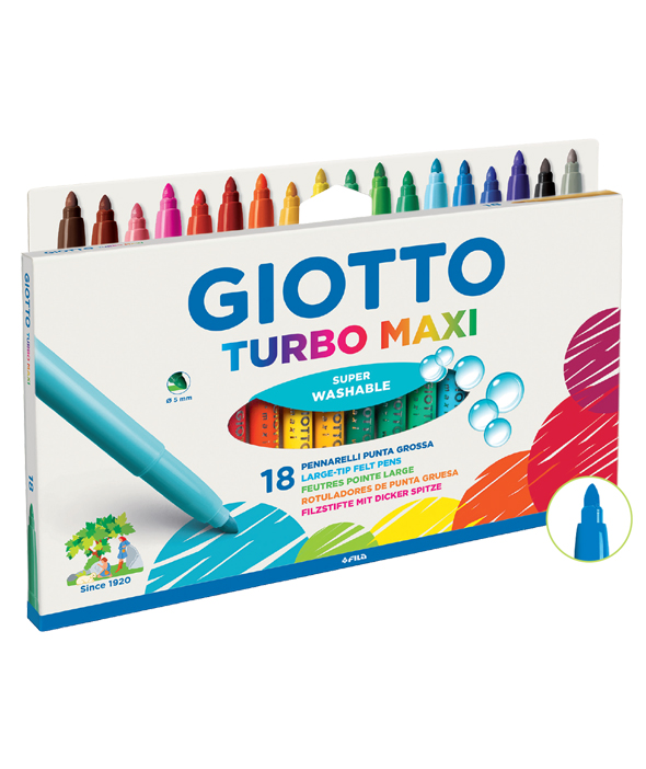 GIOTTO טושים טורבו מקסי 18 יח