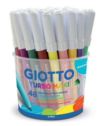 GIOTTO טושים טורבו מקסי 48 יח' (בכוס)
