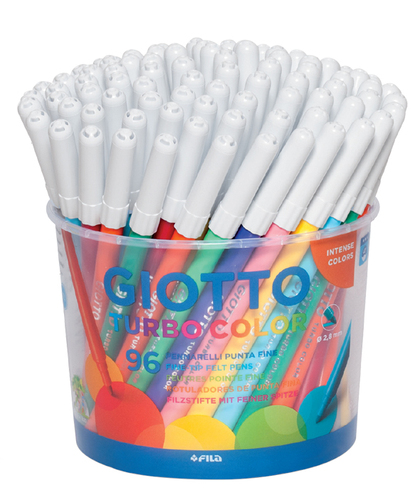 GIOTTO טושים טורבו קולור 96 יח' (בכוס)