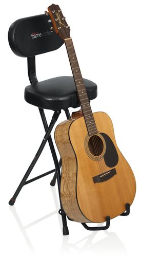 כסא לגיטריסט עם סטנד לגיטרה GATOR GFW-GTR-SEAT Guitar Stool/Stand