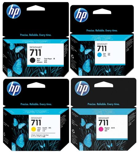 סט דיו מקורי שלם HP 711