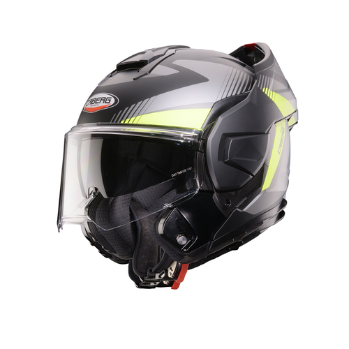 קסדה נפתחת קאברג CABERG TRIP צבע אפור\צהוב