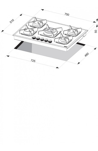 כיריים גז LOFRA HGN7E0