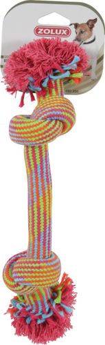זולוקס חבל איכותי לכלבים מבית זולוקס צרפת 2 KNOT ROPE TOY COLOUR