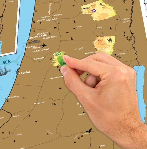 מפת גירוד מפת ישראל - גרסה באנגלית 