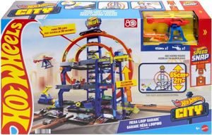 מוסך לעד 36 מכונית עם מגה לופ בגובה 65 ס"מ כולל מכונית ומסוק
