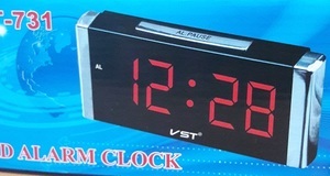VST731B שעון מעורר דיגיטלי צג אדום