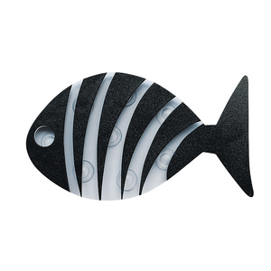 מונע החלקה לאמבטיה ZEBRAFISH דג שחור - 5 יח