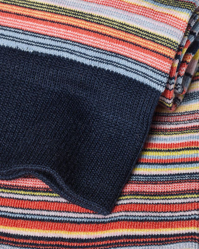 זוג גרביים  Orange and lemon multi stripe socks