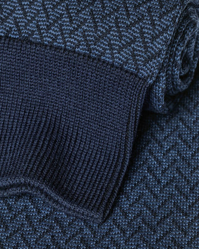 זוג גרביים Indigo blue herringbone 