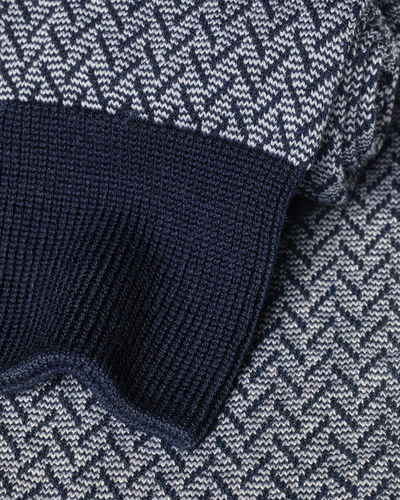 זוג גרביים Navy and grey herringbone  