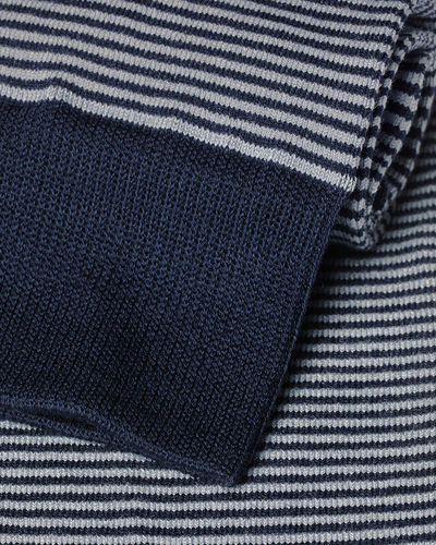זוג גרביים Navy and grey fine stripe 