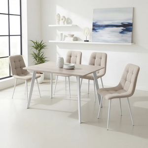 פינת אוכל מעוצבת נפתחת כולל 4 כיסאות Home Decor