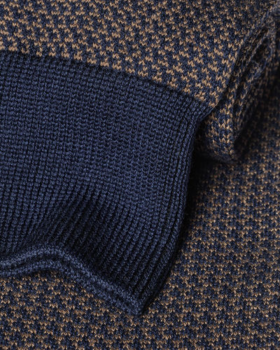 זוג גרביים Navy and tan puppytooth 