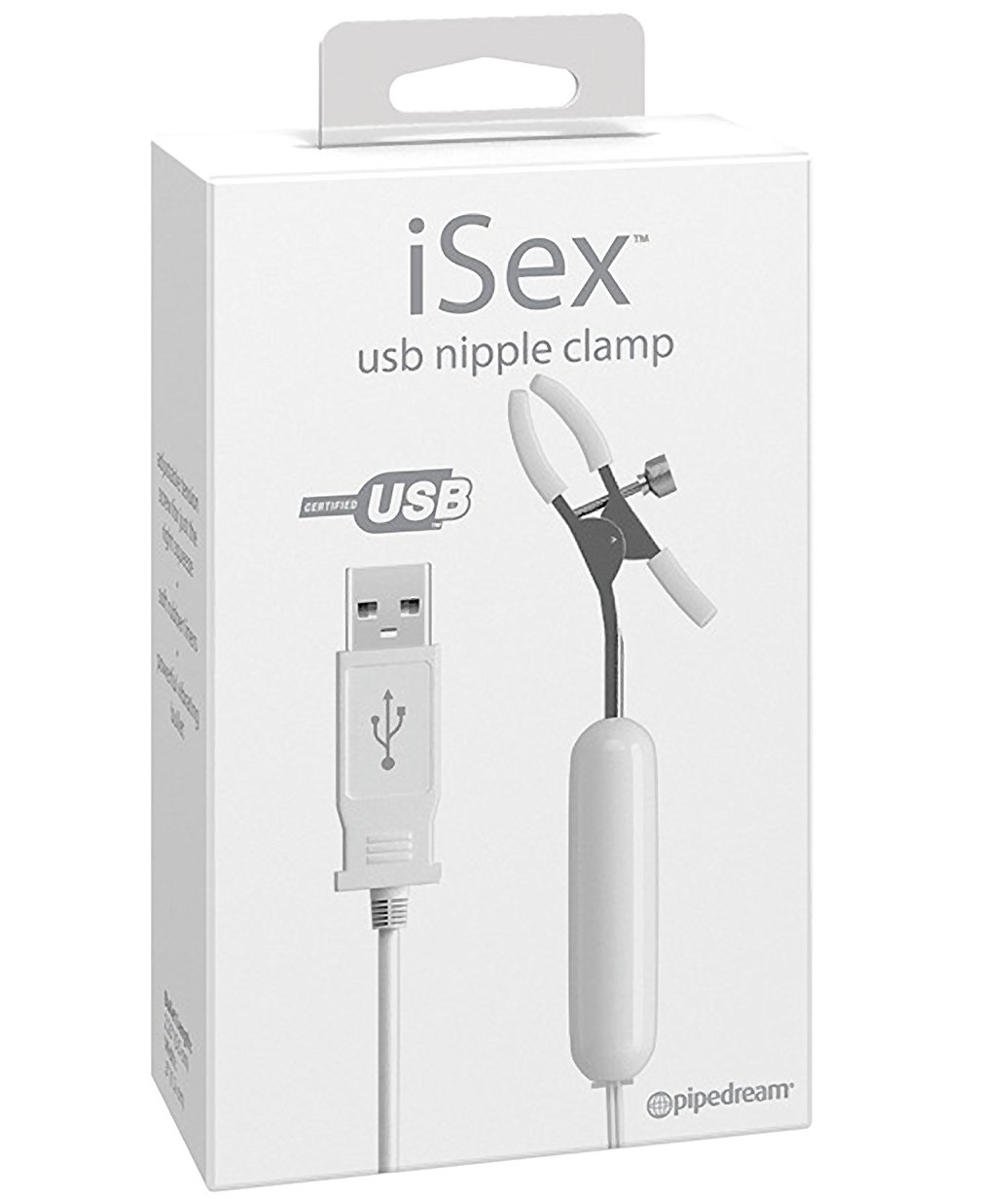 מצבט רוטט לפטמות iSex USB Nipple Clamp