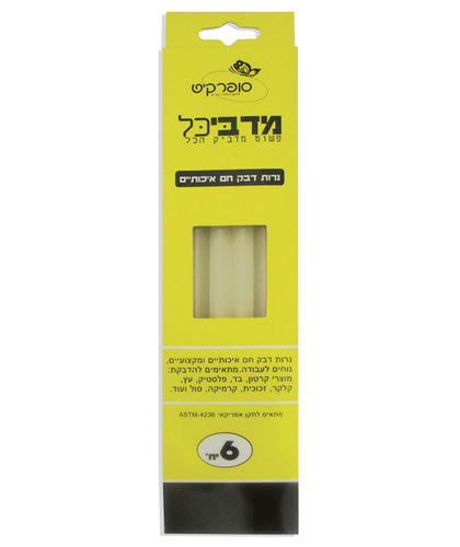 נרות דבק חם 6 יח'