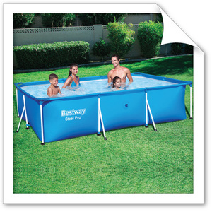 בריכת עמודים BESTWAY מלבנית 300X201X66 ס"מ - 56404