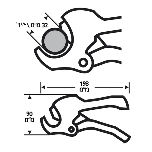 חותך צינור PVC עד 32 דגם 303-215032