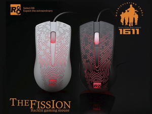 עכבר לגיימרים אופטי עם תאורה 3D R8 The Fission M1611