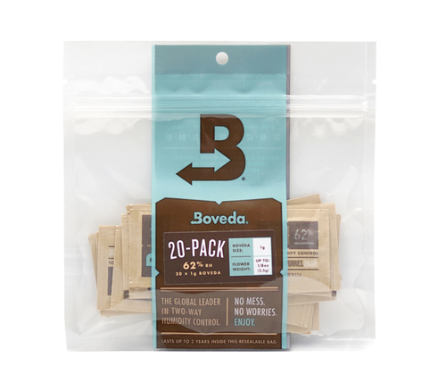 אריזת 20 שקיות לחות Boveda קטנות - 1 גרם - לצמחי מרפא