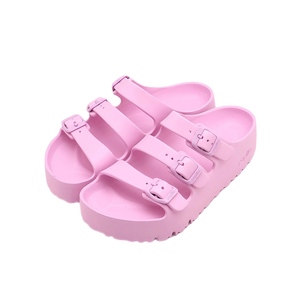 כפכף BIRKENSTOCK FLORIDA לבן מידות 36-41 לנשים בגוון ורוד פלטפורמה